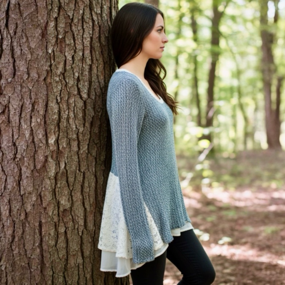 club+ willoghby Hi-Low Sweater By Anthropologie - Picture 3 of 9